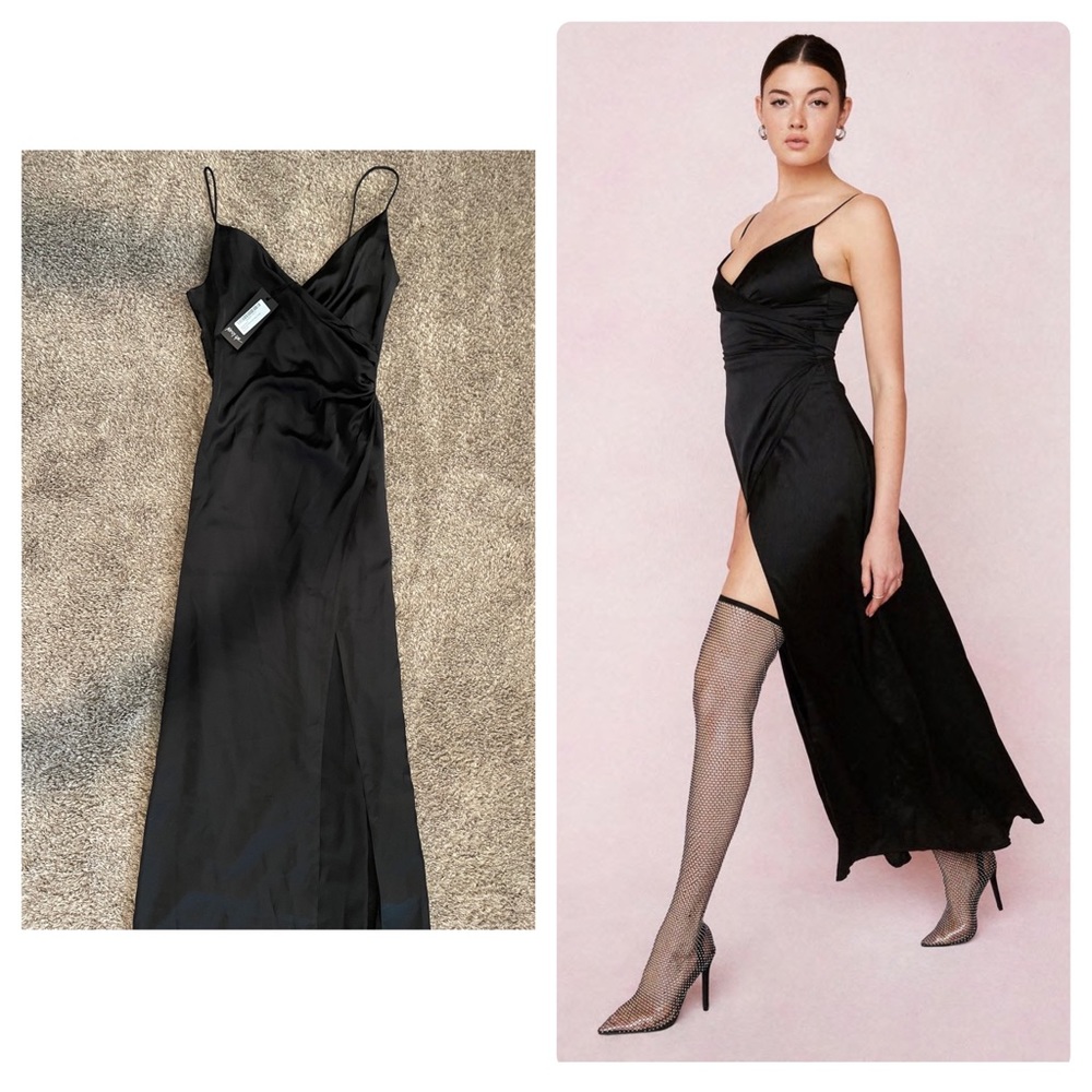 Black Nasty Gal maxi dress, size 4.